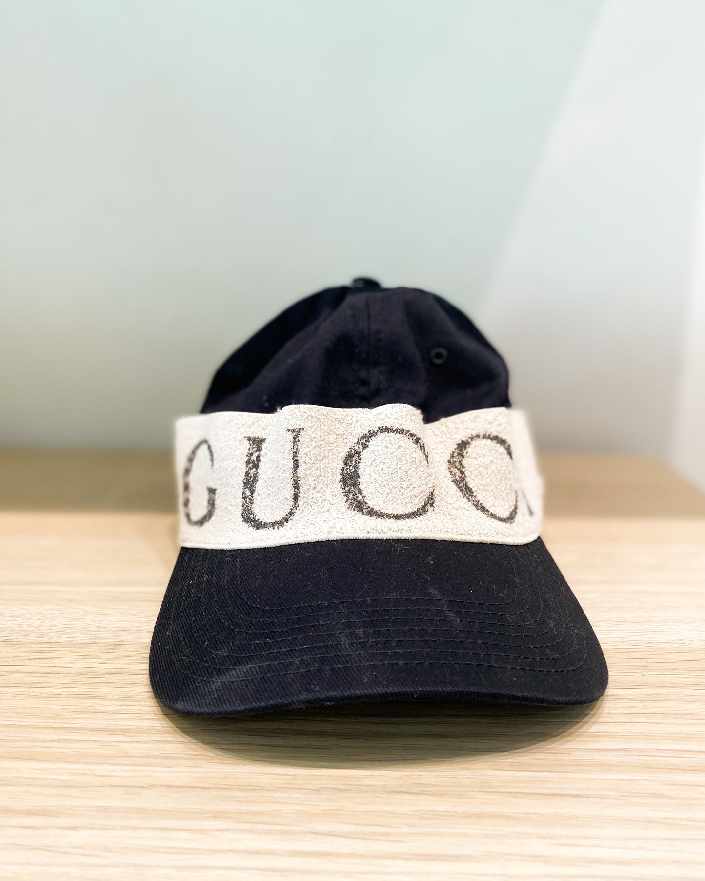 Gucci Black Cotton Elastic Baseball Hat