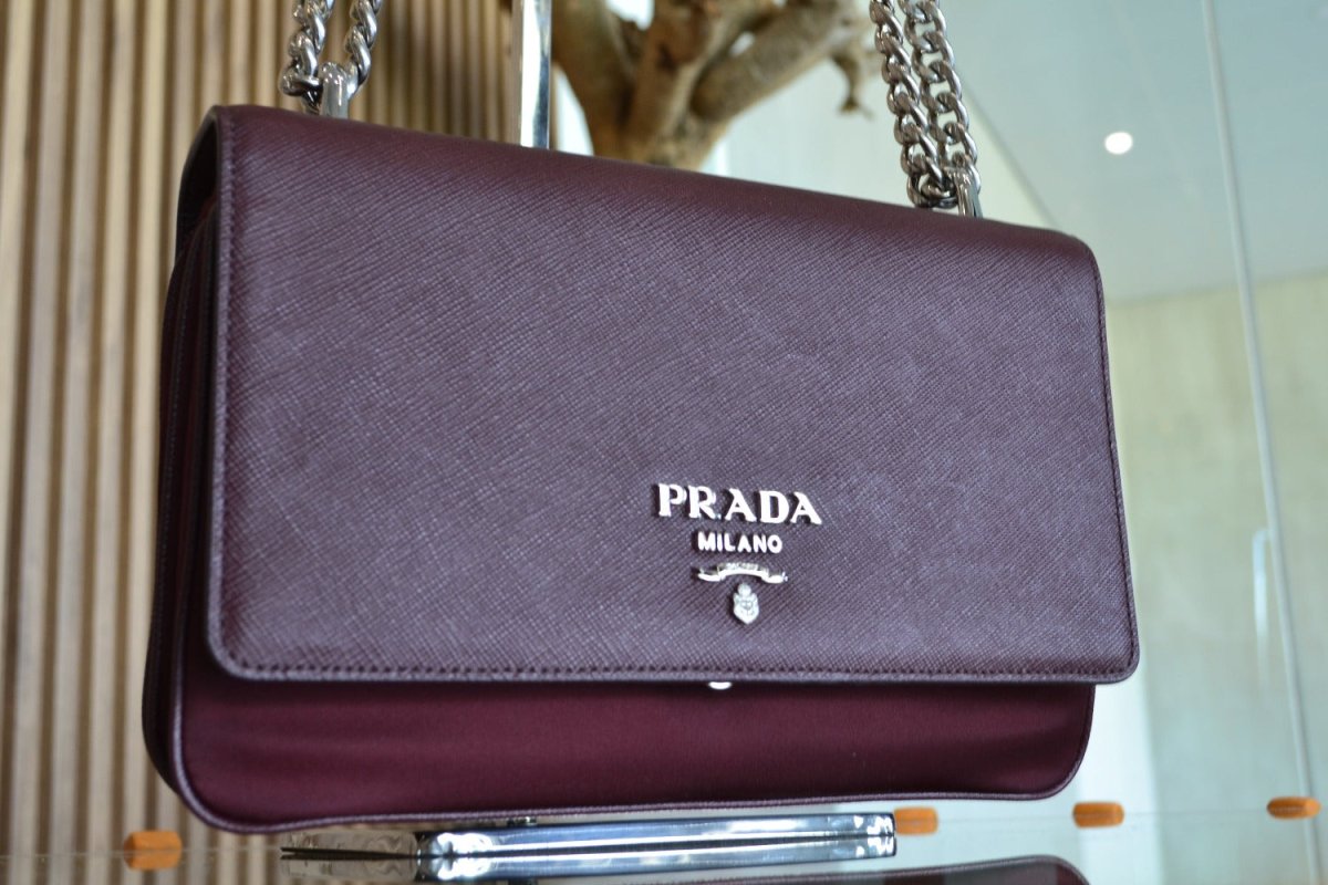 Prada Saffiano Tessuto Nylon Chain - Élysée