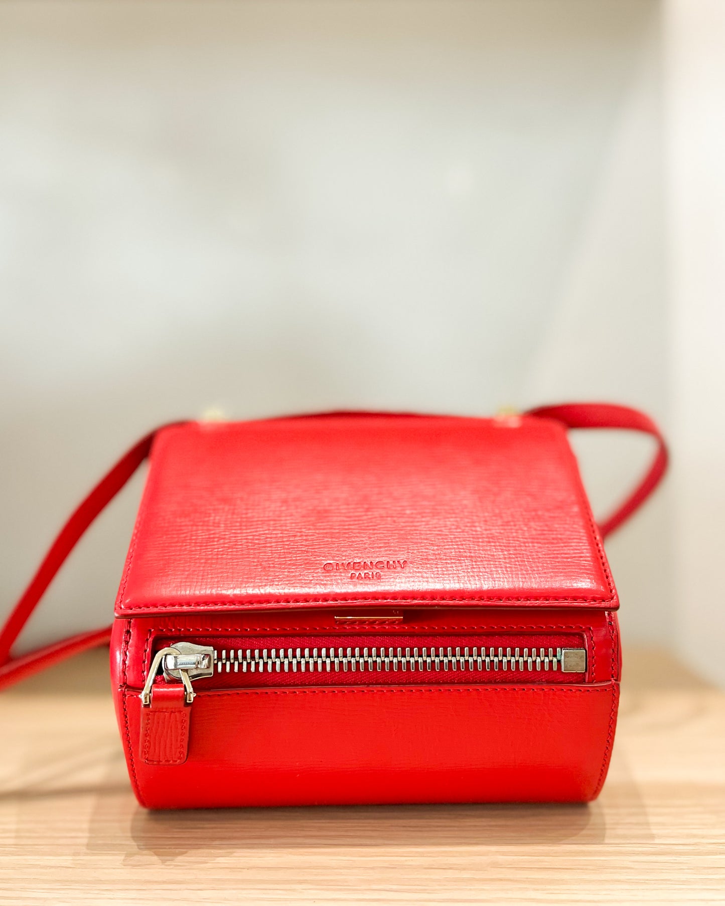 Givenchy Pandora Box Red Orange Medium Leather Bag