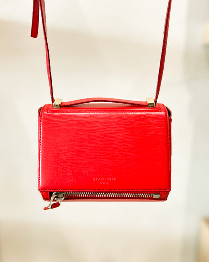 Givenchy Pandora Box Red Orange Medium Leather Bag