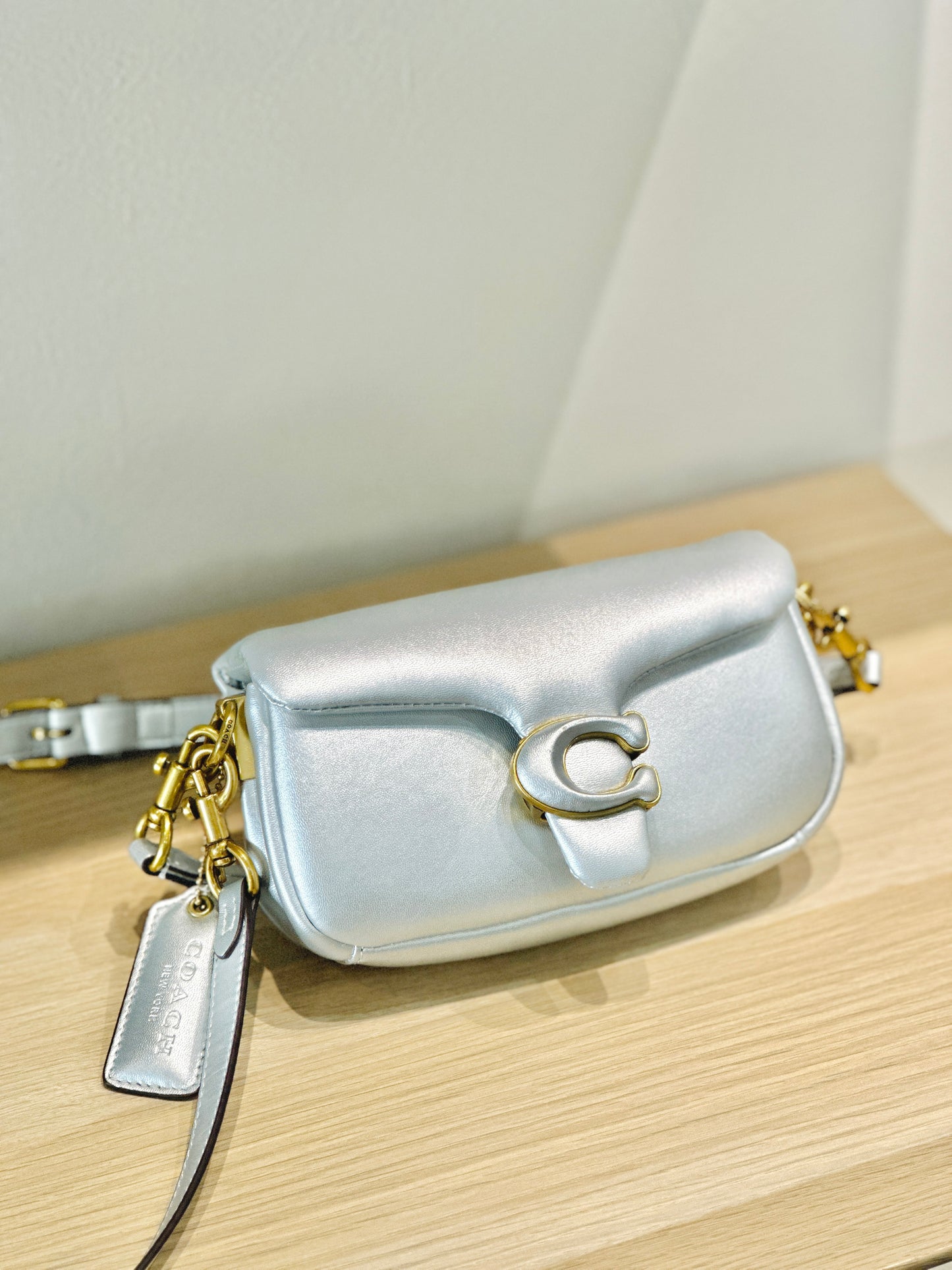 Coach Silver Pillow Tabby Shoulder Bag