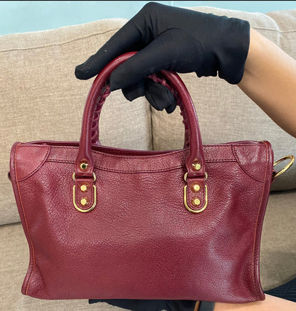 Balenciaga Metallic Edge Burgundy