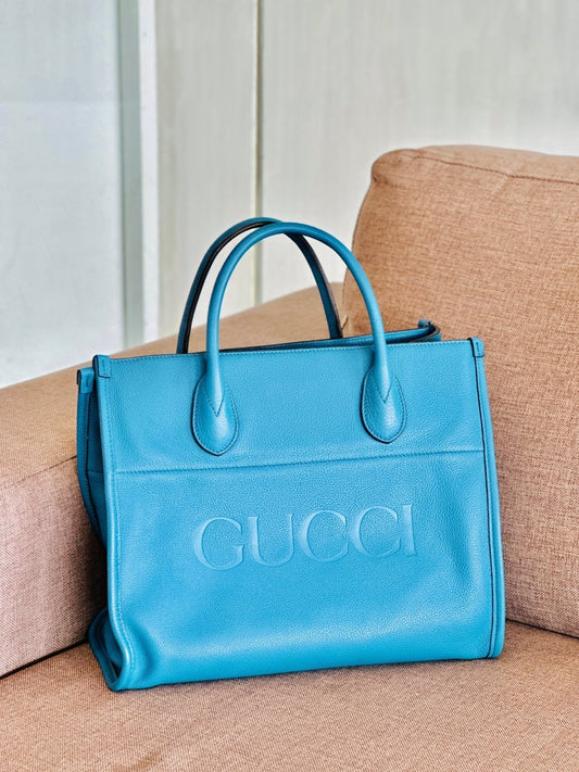 Gucci Embossed Leather Tote - Élysée